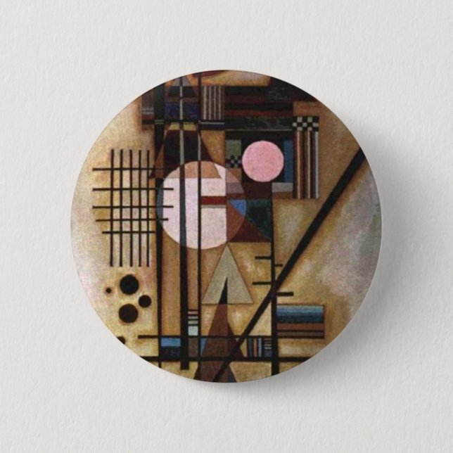Kandinsky Softened Construction Pinback Button (Front)