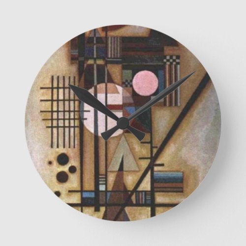 Kandinsky Softened Construction Round Clock