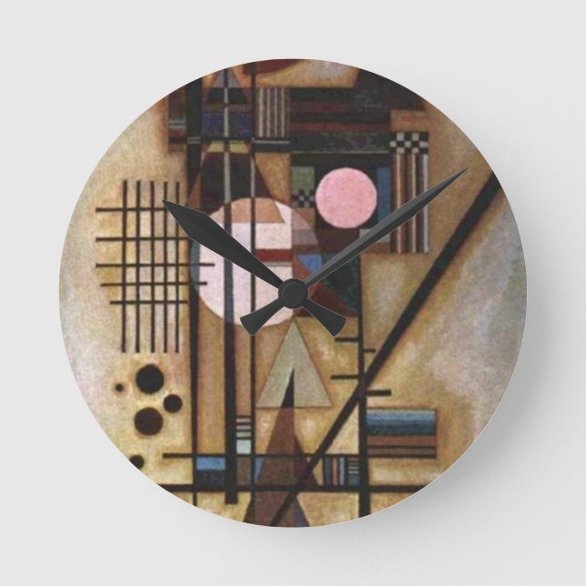 Kandinsky Softened Construction Round Clock (Front)