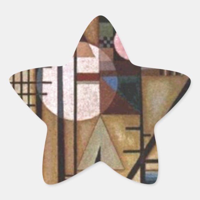 Kandinsky Softened Construction Star Sticker (Front)