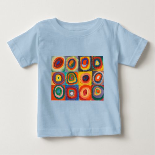 Kandinsky Squares Concentric Circles Baby T_Shirt