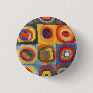 Kandinsky Squares Concentric Circles Button