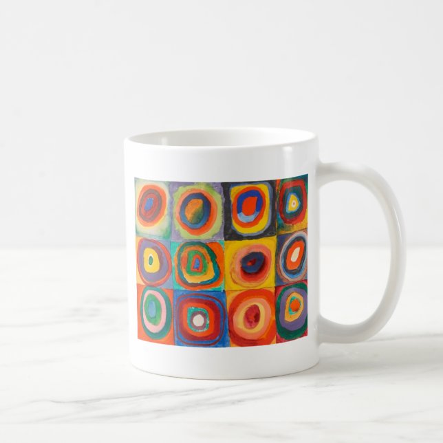 Kandinsky Squares Concentric Circles Coffee Mug (Right)