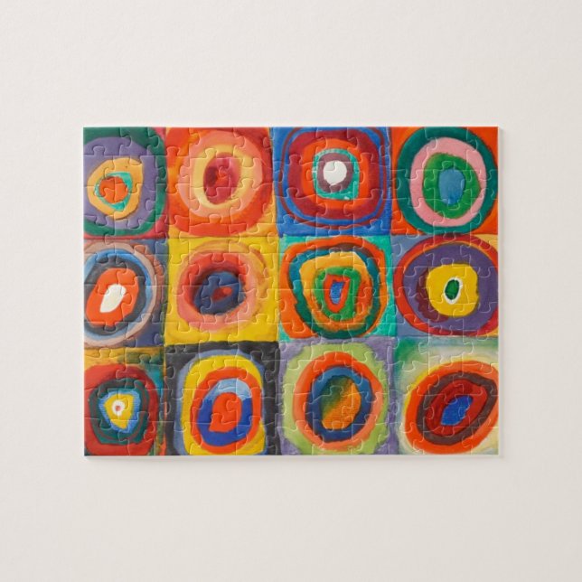 Kandinsky Squares Concentric Circles Jigsaw Puzzle (Horizontal)