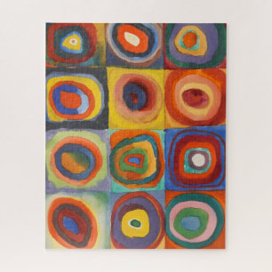 Kandinsky Squares Concentric Circles Jigsaw Puzzle