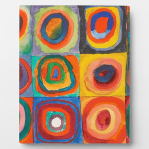 Kandinsky Squares Concentric Circles Plaque
