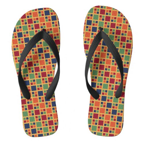 Kandinsky Squares Flip Flops