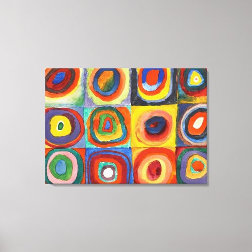 Kandinsky _ Squares with Concentric Circles Canvas Print