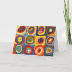 Kandinsky - Squares with Concentric Circles Card