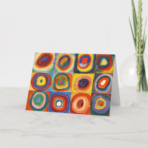 Kandinsky _ Squares with Concentric Circles Card