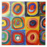 Kandinsky - Squares with Concentric Circles Ceramic Tile