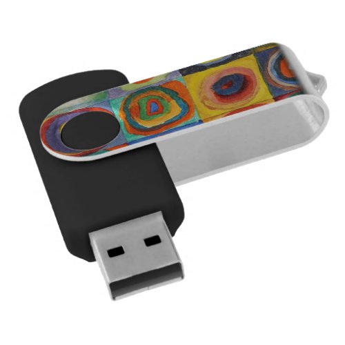 Kandinsky _ Squares with Concentric Circles Flash Drive