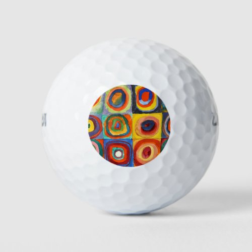 Kandinsky _ Squares with Concentric Circles Golf Balls