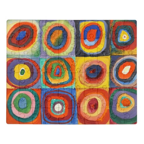 Kandinsky _ Squares with Concentric Circles Jigsaw Puzzle