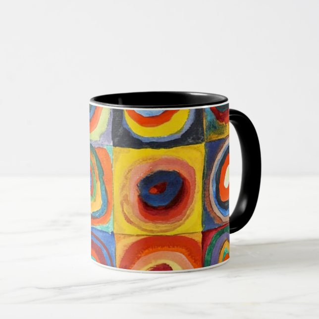 Kandinsky - Squares with Concentric Circles Mug (Front Right)