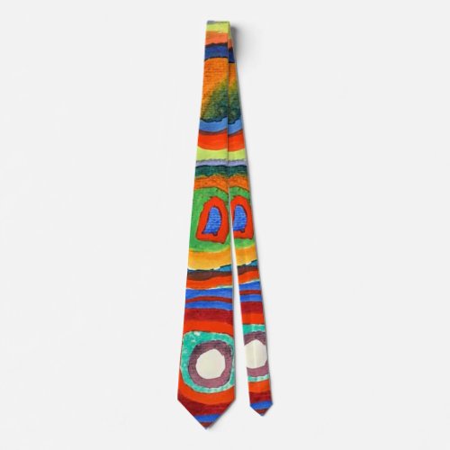 Kandinsky _ Squares with Concentric Circles Neck Tie