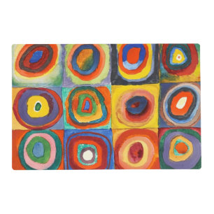 Kandinsky - Squares with Concentric Circles Placemat