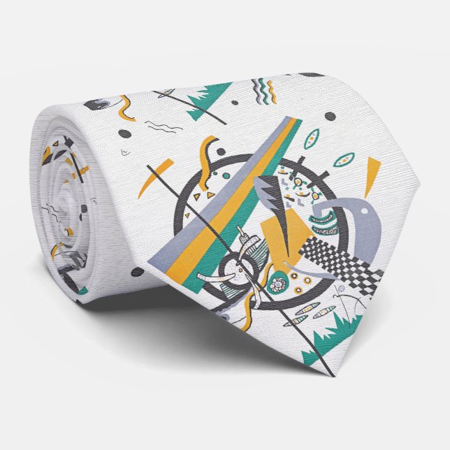 Kandinsky Study – Small Worlds Neck Tie (Rolled)