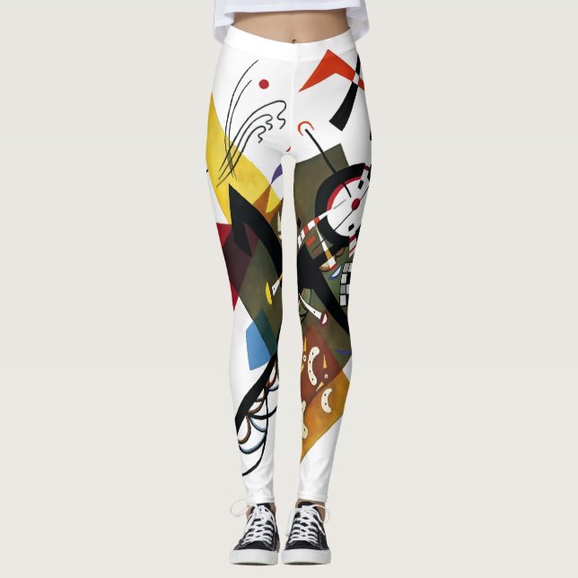 Kandinsky, Sur Blanc 1923 Leggings (Front)