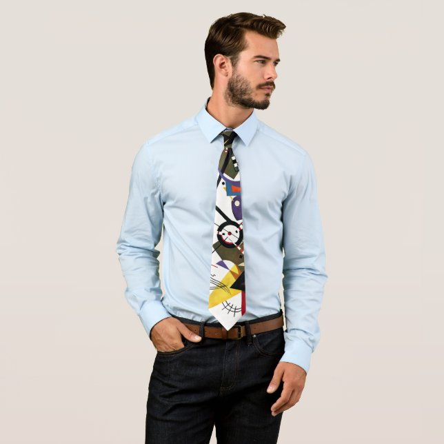 Kandinsky, Sur Blanc 1923 Neck Tie (In Situ)