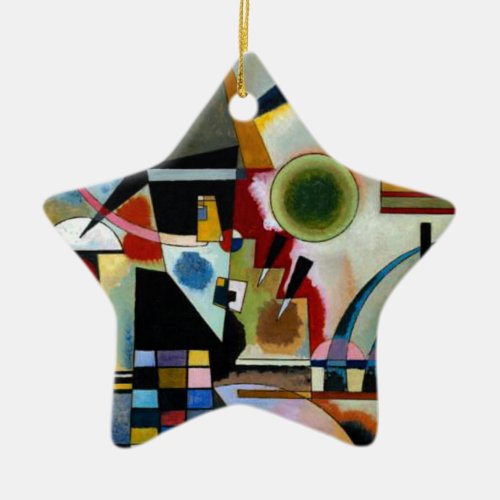 Kandinsky _ Swinging famous painting Ceramic Ornament