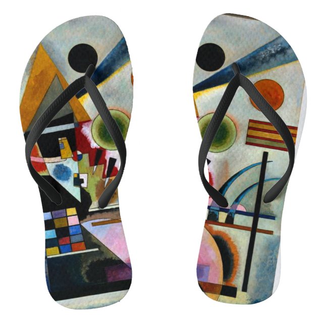 Kandinsky - Swinging, popular artwork, Flip Flops (Footbed)
