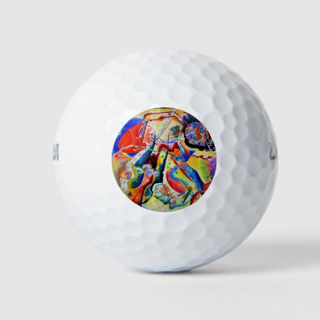Kandinsky - Tableau a la Tache Rouge Golf Balls (Front)