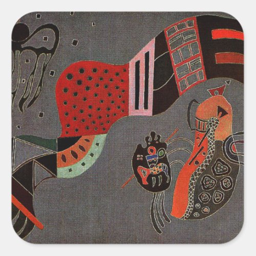 Kandinsky _ Tempered Elan Square Sticker