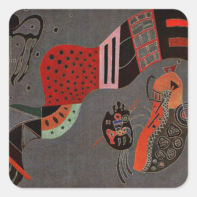 Kandinsky - Tempered Elan, Square Sticker (Front)