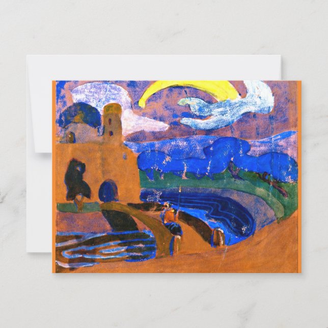 Kandinsky - The Comet, colorful abstract painting Card (Front)