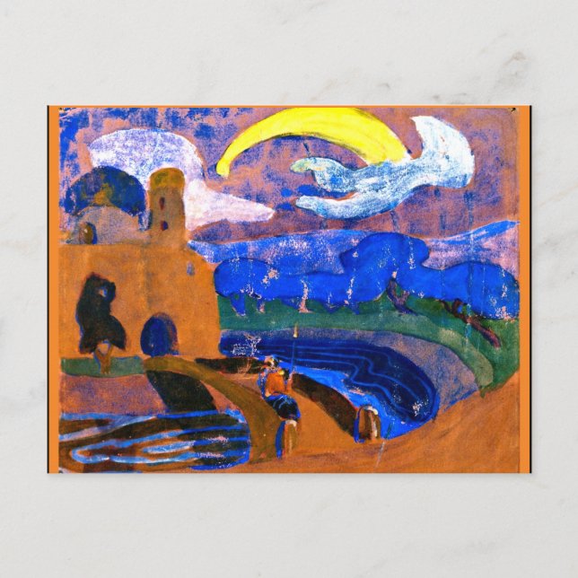 Kandinsky - The Comet, colorful abstract painting Postcard (Front)