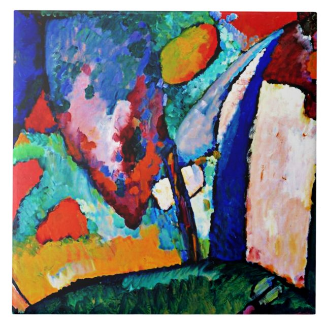 Kandinsky - The Waterfall Ceramic Tile (Front)