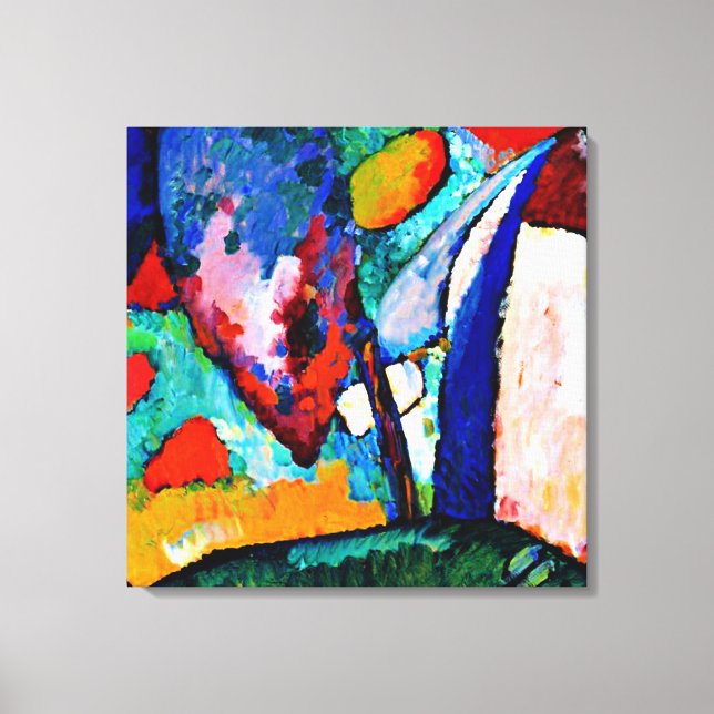 Kandinsky - The Waterfall, colorful artwork, Canvas Print (Front)