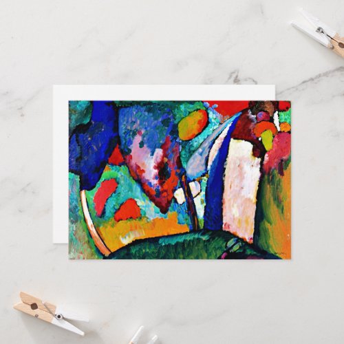 Kandinsky _ The Waterfall colorful artwork Card