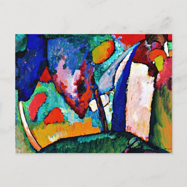Kandinsky - The Waterfall, colorful artwork, Postcard (Front)
