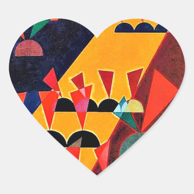 Kandinsky - Theme Top Heart Sticker (Front)