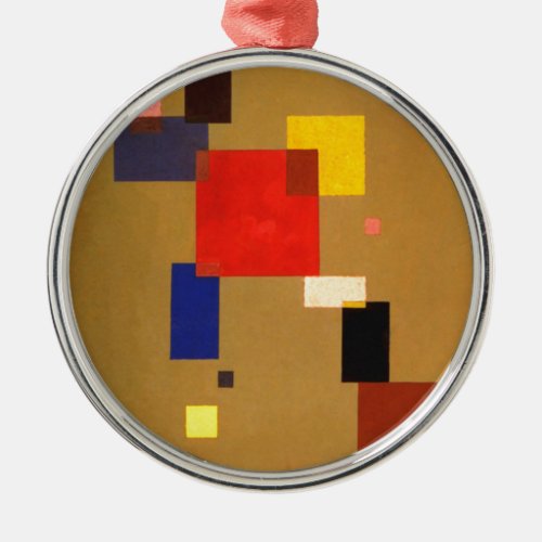 Kandinsky Thirteen Rectangles Abstract Painting Metal Ornament