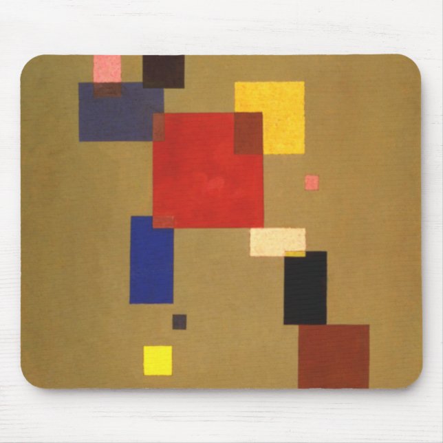 Kandinsky Thirteen Rectangles Abstract Painting Mouse Pad (Front)