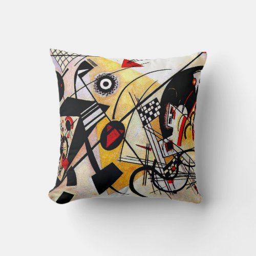 Kandinsky _ Throughgoing Line abstract art  Throw Pillow