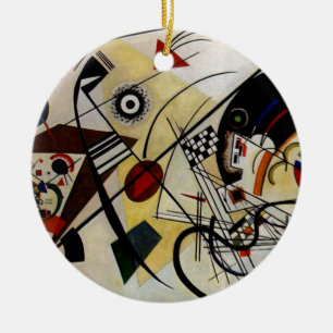 Kandinsky Transverse Unbroken Line Ceramic Ornament