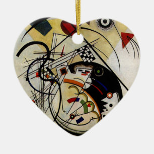 Kandinsky Transverse Unbroken Line Ceramic Ornament
