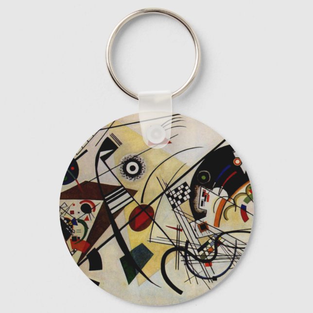 Kandinsky Transverse Unbroken Line Keychain (Front)