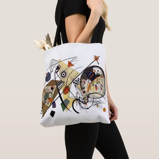 Kandinsky, Traverse Line 1923 Tote Bag (Close Up)