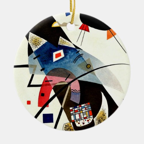 Kandinsky _ Two Black Spots Ceramic Ornament