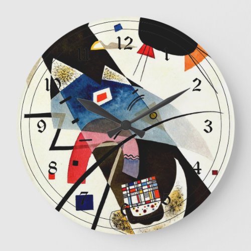 Kandinsky _ Two Black Spots Large Clock