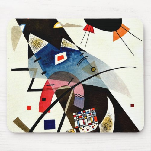 Kandinsky _ Two Black Spots Mouse Pad