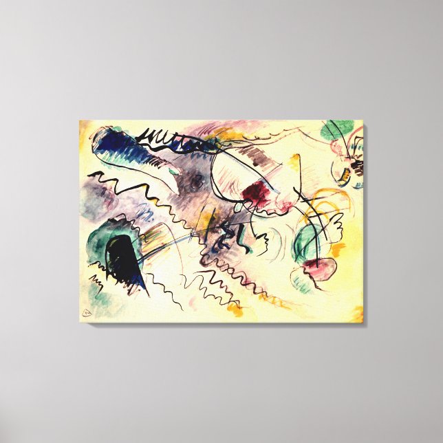Kandinsky - Untitled, 1913 artwork Canvas Print (Front)