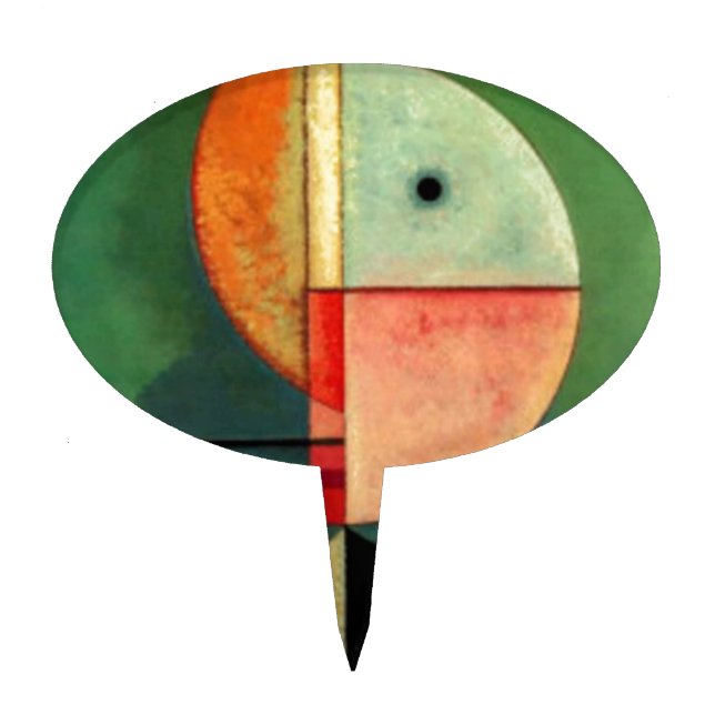 Kandinsky Upward Abstract Painting Cake Topper (Front)