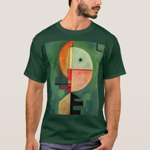 Kandinsky Upward Abstract Painting Green T_Shirt