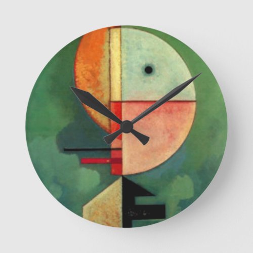 Kandinsky Upward Abstract Painting Round Clock